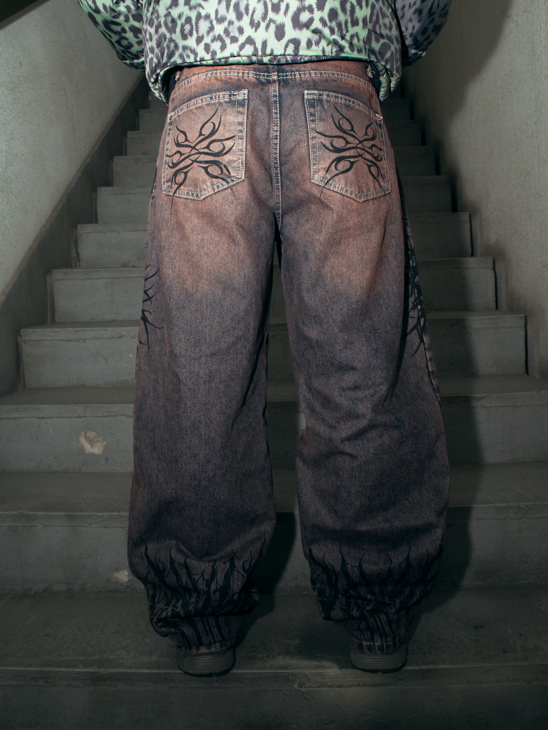 DENIM RECTO ANCHO RUSTY FADED