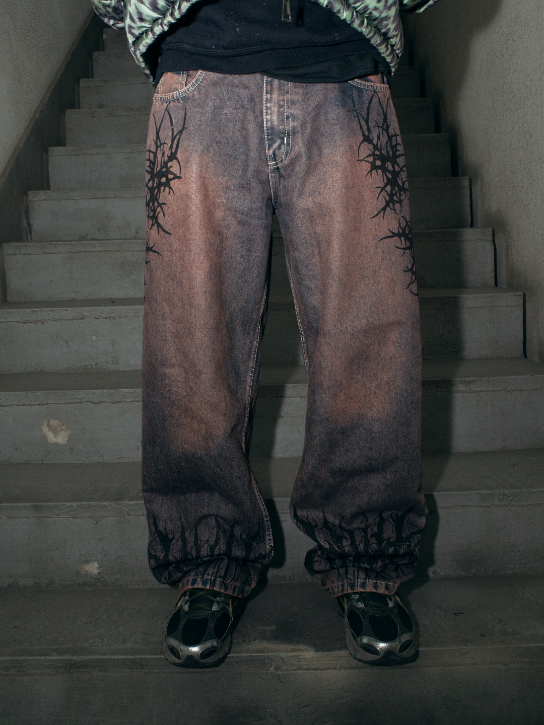 DENIM RECTO ANCHO RUSTY FADED