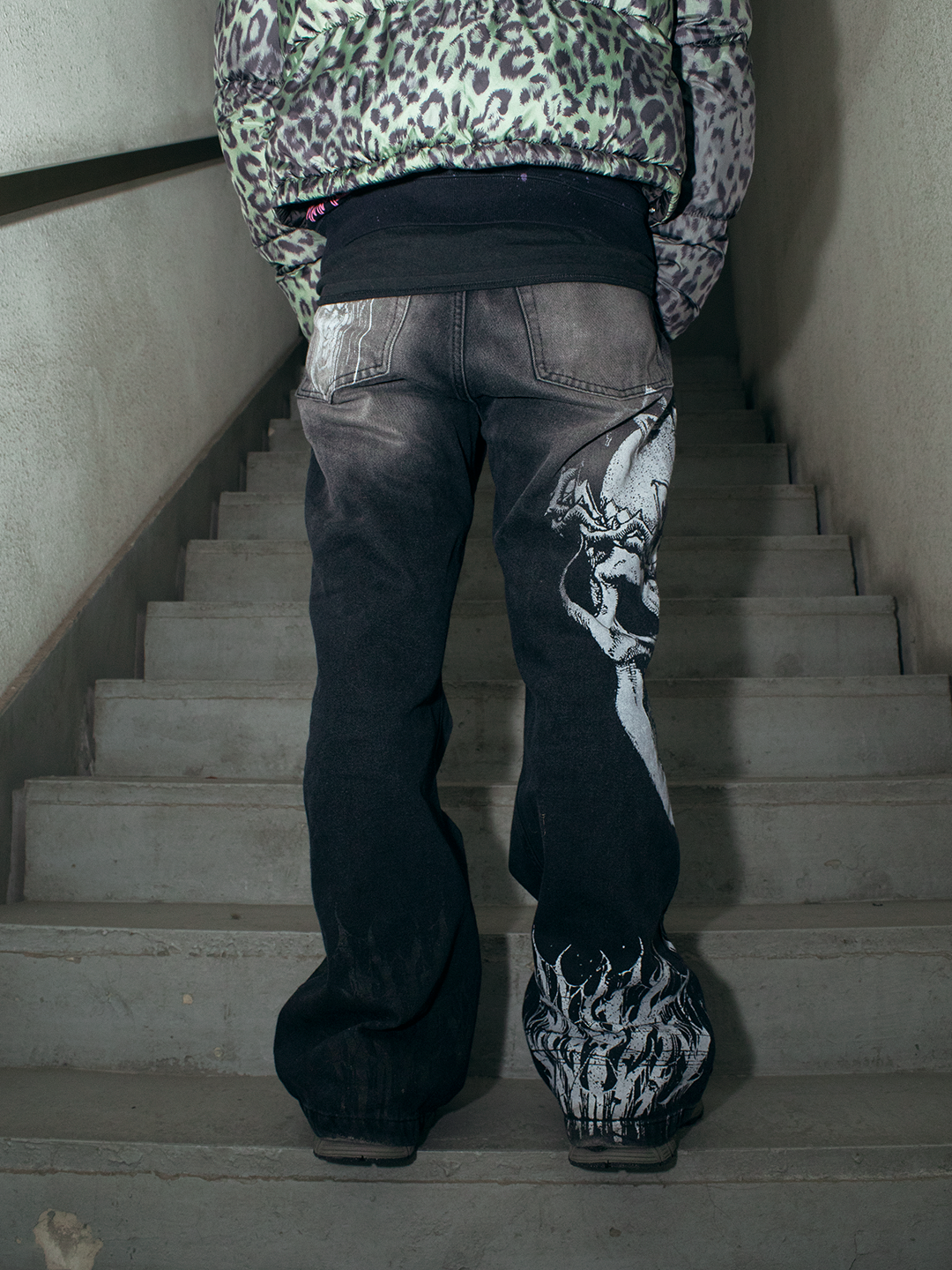 DENIM FLARE NEGRO FADED HELL