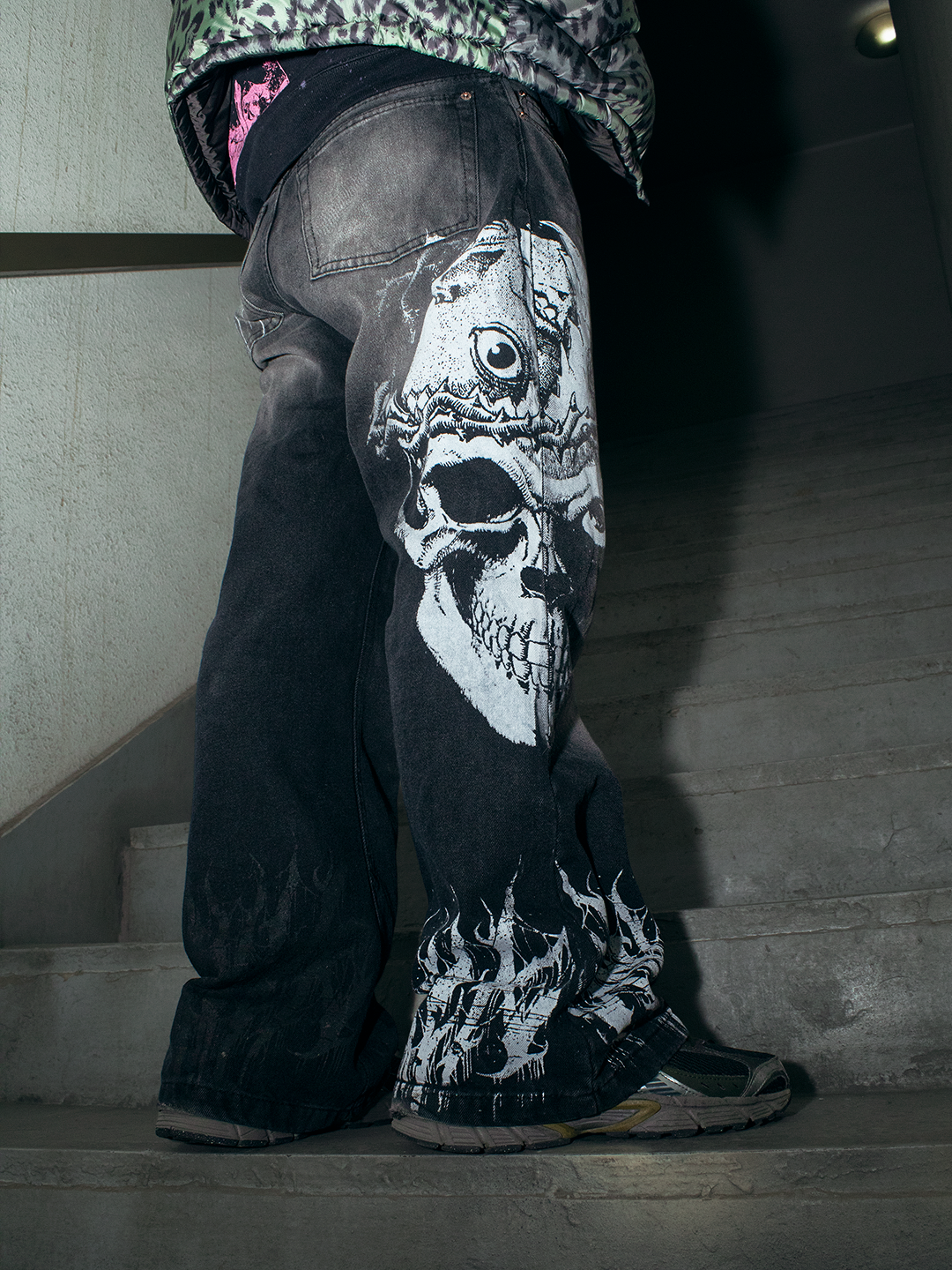 DENIM FLARE NEGRO FADED HELL